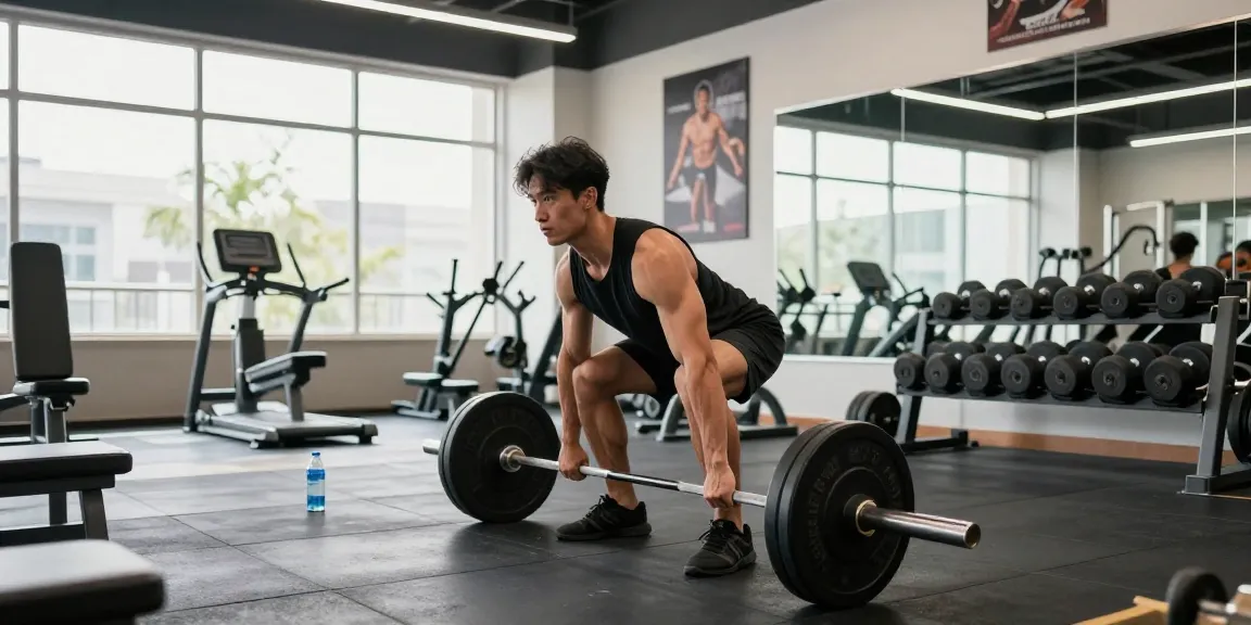 Anabolika Shop Deutschland – Bodybuilder beim Training im Fitnessstudio mit Gewichten und Motivation