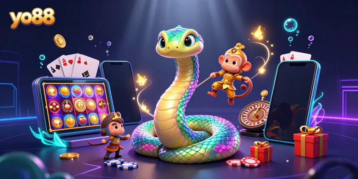 Engage in thrilling slot game adventures with the captivating yo88 rainbow serpent and monkey king.
